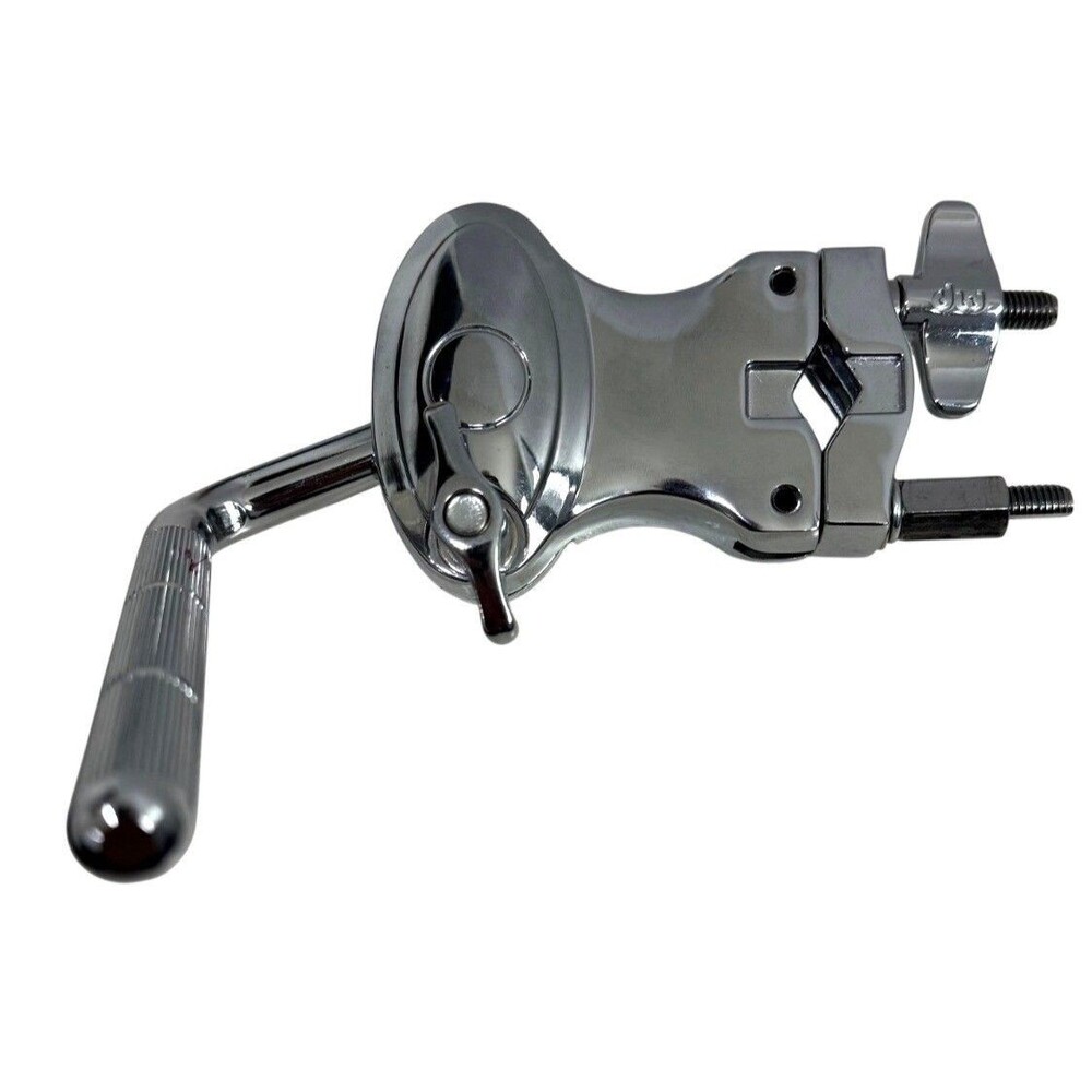DW Chrome Drum Rack Clamp With Adjustable Handle Dual Screw Mounts